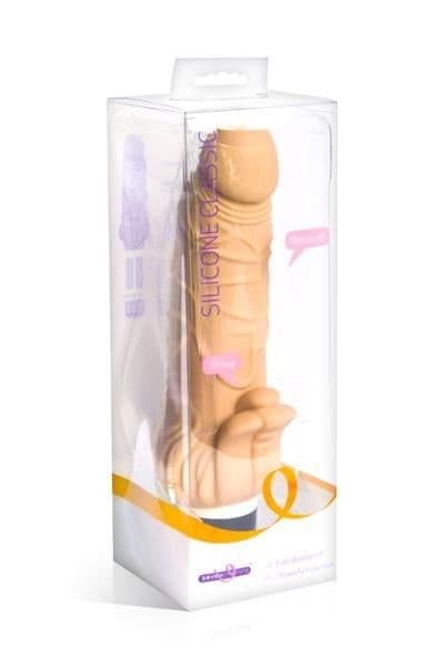 Vibratore doppio realistico rabbit Silicone Classic con stimolatore clitorideo - 2