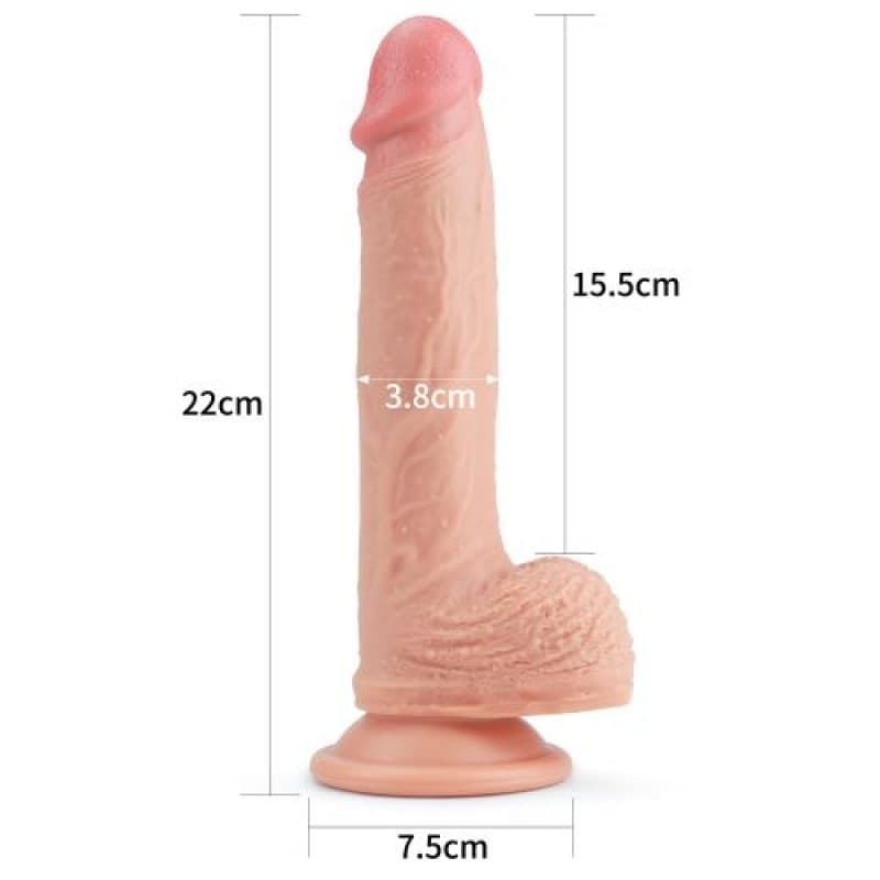 Dildo Realistico Dual Layered 8.5'' – Effetto Naturale 21,5 cm - 6