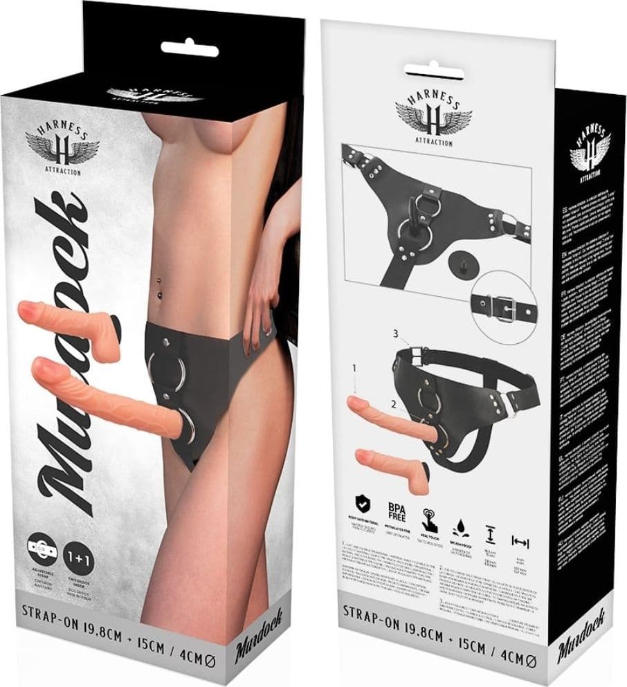 Dildo Realistico con Imbracatura Strap-on MURDOCK 19,8 cm - 6