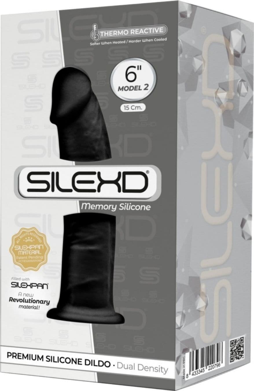 6" Model 2 Nero dildo premium silicone 15 cm Silexpan - 2