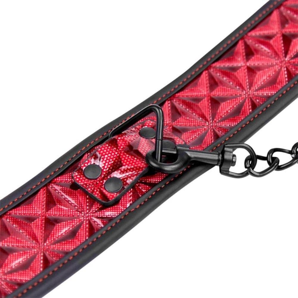 Collare Diamond Line con Cinturino Rosso - 6