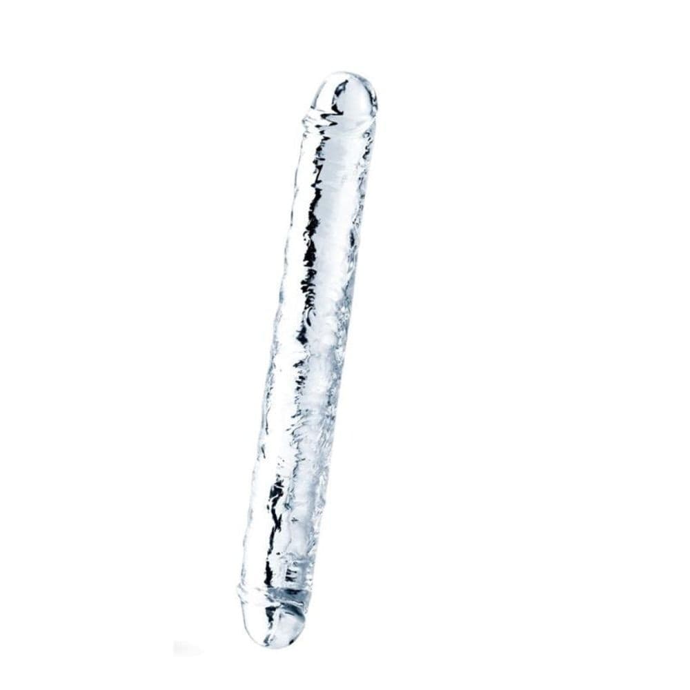 Dildo doppio anale vaginale LOVETOY FLAWLESS CLEAR DOUBLE DILDO 30 cm - 2