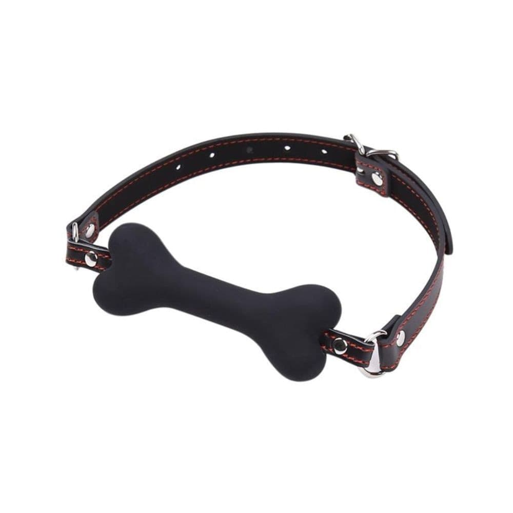 LATETOBED Ball Gag Bavaglio con Osso Regolabile in Silicone Nero - 3