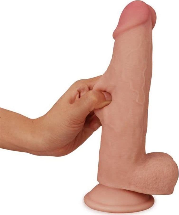 Dildo Realistico Scorrevole Doppio Strato 20 cm - 6