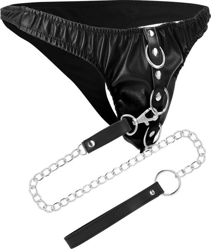 Slip Uomo con Guinzaglio DARKNESS BLACK UNDERPANTS - 3
