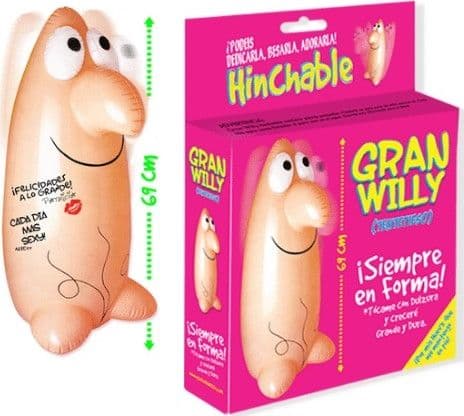 PENE GONFIABILE GRAN WILLY 69 CM idea regalo addio al celibato
