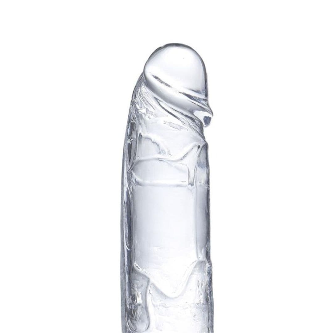 Dildo Anale Vaginale Trasparente in Jelly 20cm - 4