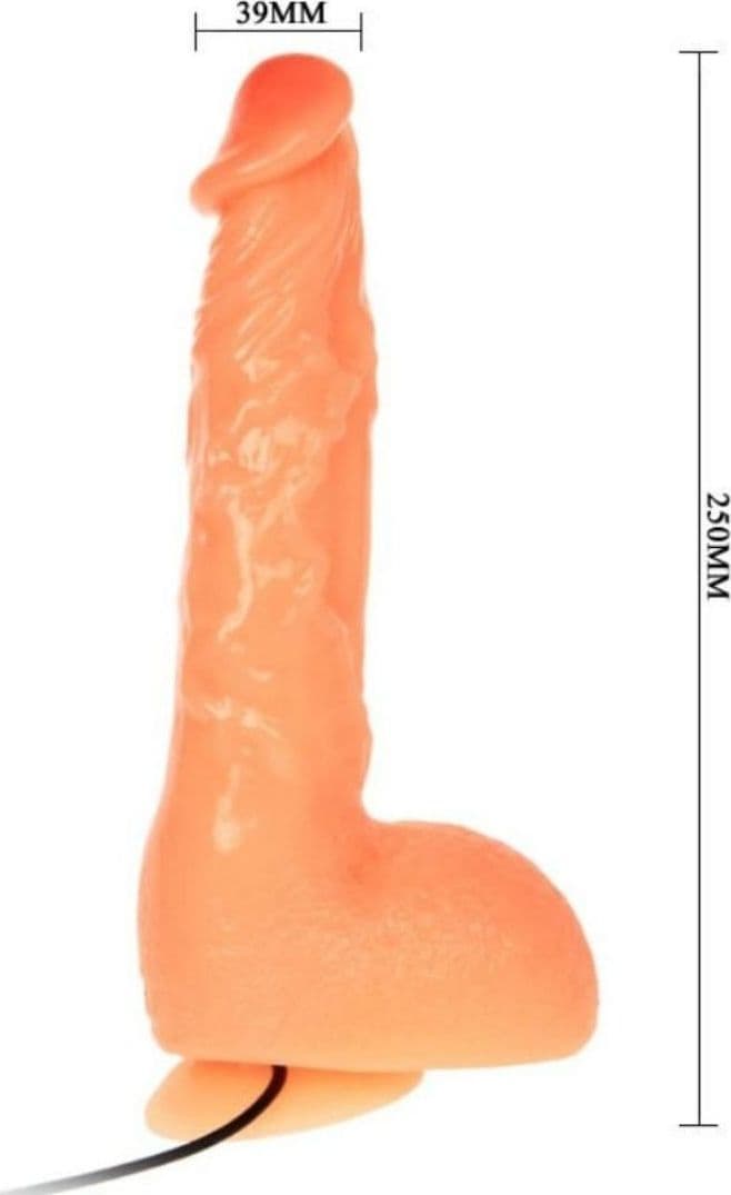 Dildo realistico vibrante con telecomando 25 cm - 4