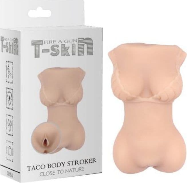 Masturbatore vagina finta mezzo busto Taco Body Stroker Flesh - 4