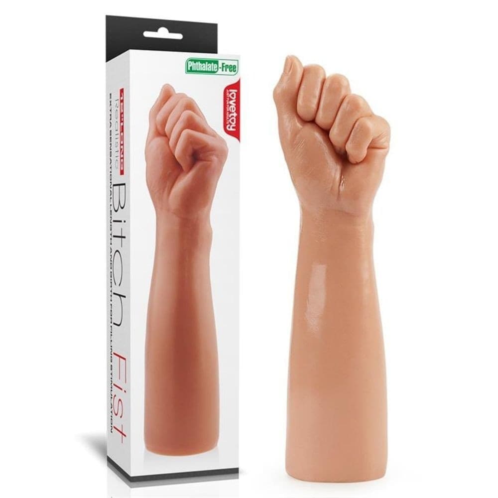 Dildo Fisting a forma di pugno chiuso DILDO BITCH FIST 12" FLESH 30 CM - 4