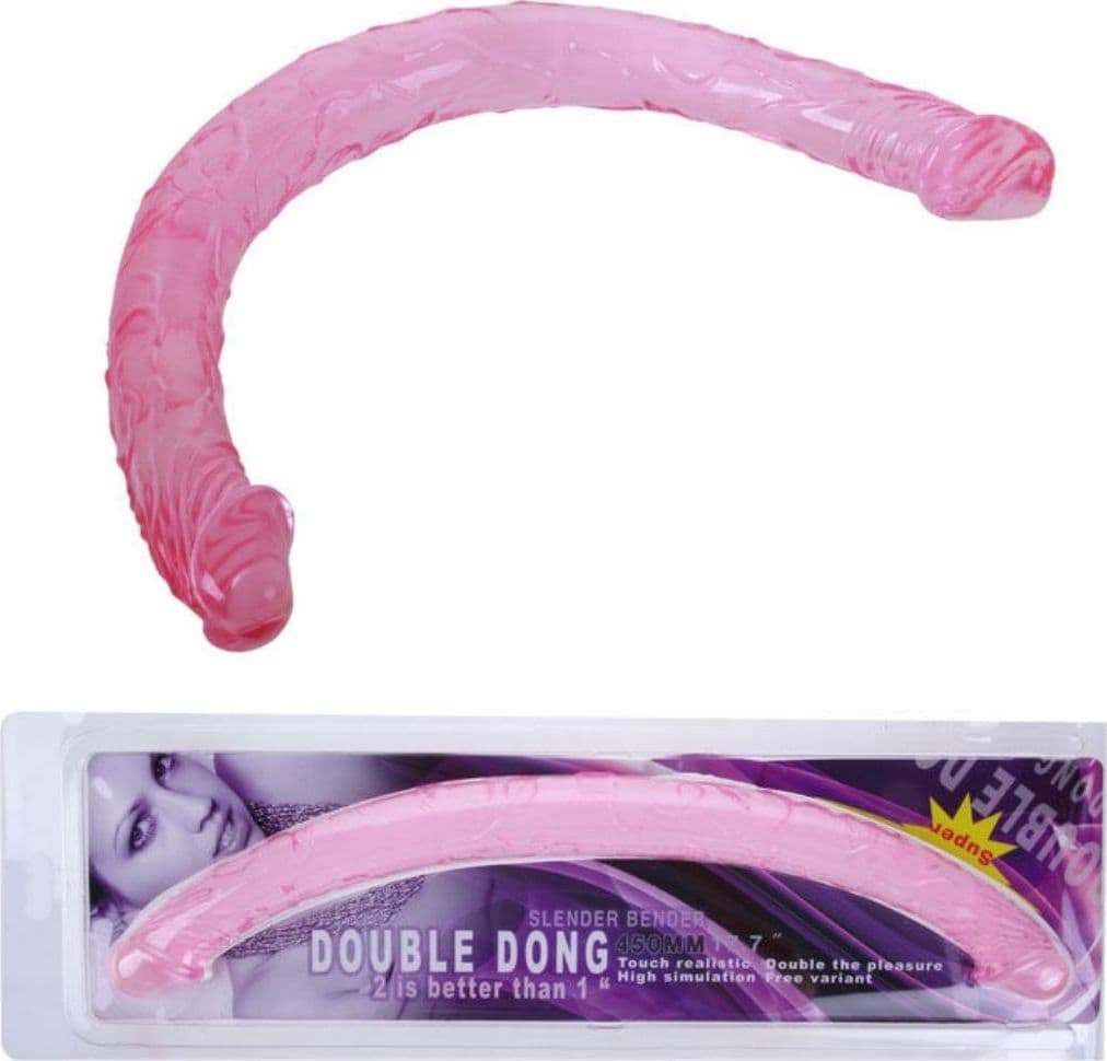 Dildo doppio realistico Viola Baile Double Dong Purple 44,5cm - 2