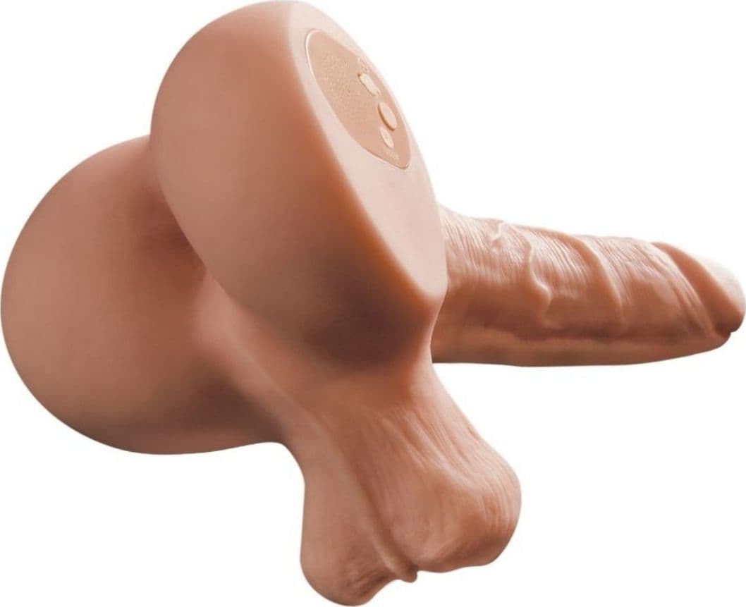 Dildo realistico vibrante masturbatore con testicoli 27cm - 5