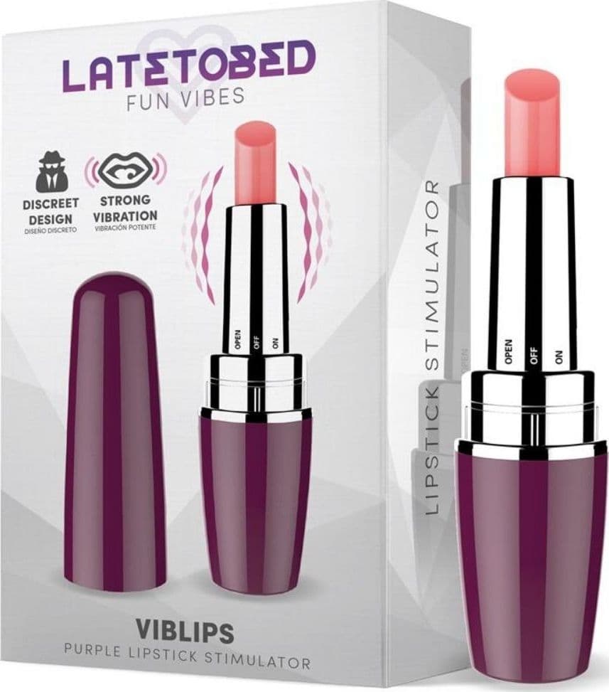 Vibratore rossetto LATETOBED VIBLIPS LIPSTICK STIMULATOR VIOLA - 2
