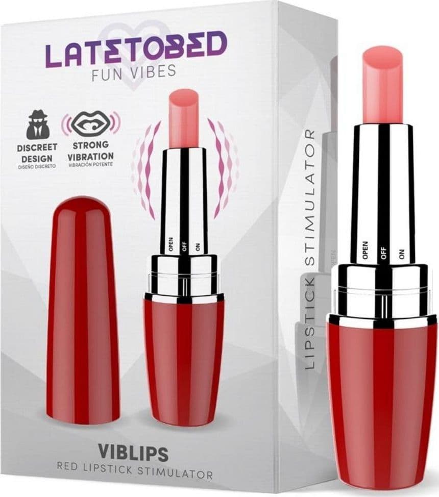 Vibratore rossetto LATETOBED VIBLIPS LIPSTICK STIMULATOR ROSSO - 2