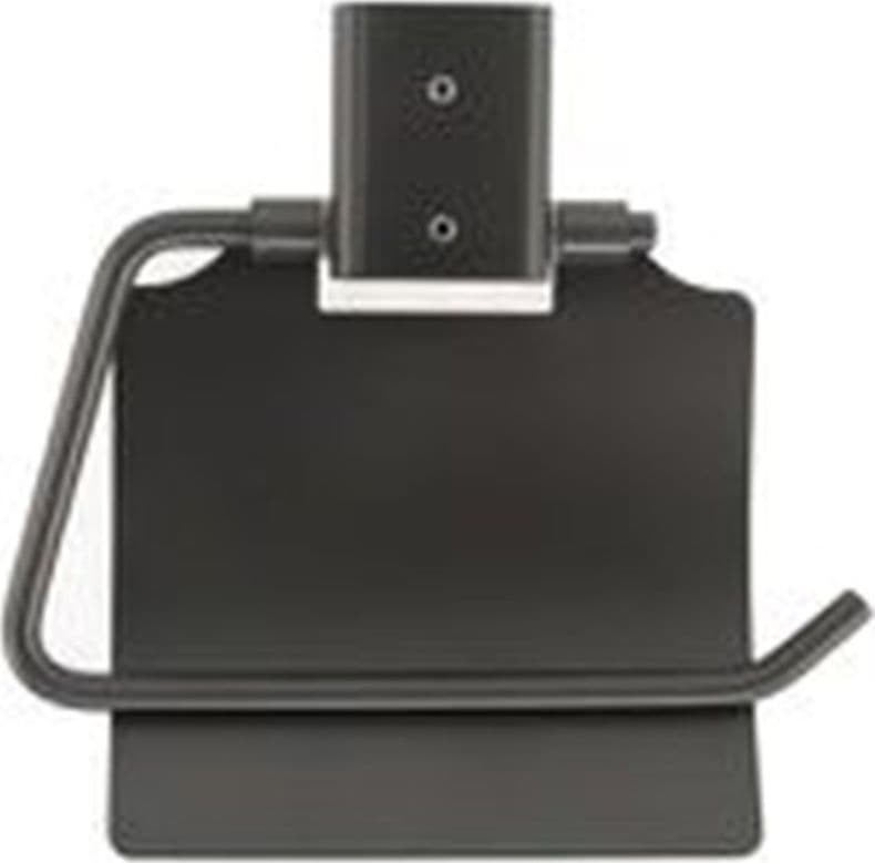 PORTA ROTOLO CARTA IGIENICA PARETE STILIZZATO ACCIAIO CON COPERTURA GRIGIO BAGNO 87941 - 3