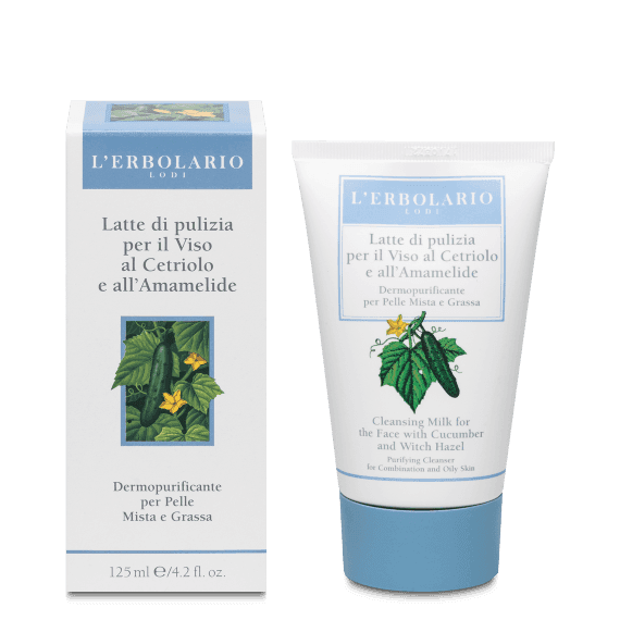 Latte di Pulizia per Pelli Miste e Grasse al Cetriolo e Amamelide 125ml - 2