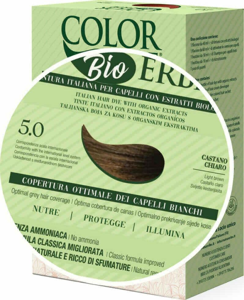 Tintura COLOR ERBE Bio Castano Chiaro (5.0) - 2