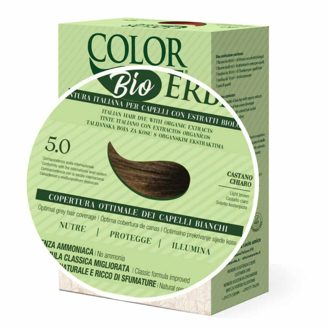 Tintura COLOR ERBE Bio Castano Chiaro (5.0) - 2