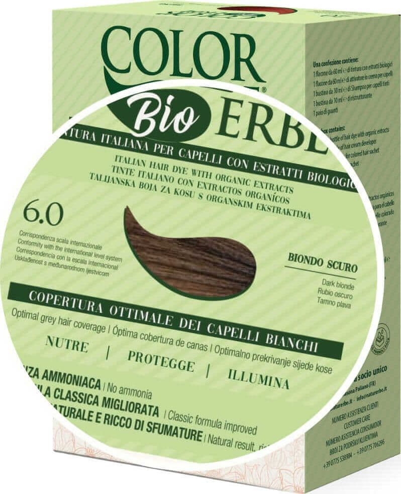 Tintura COLOR ERBE Bio Biondo Scuro (6.0) - 2