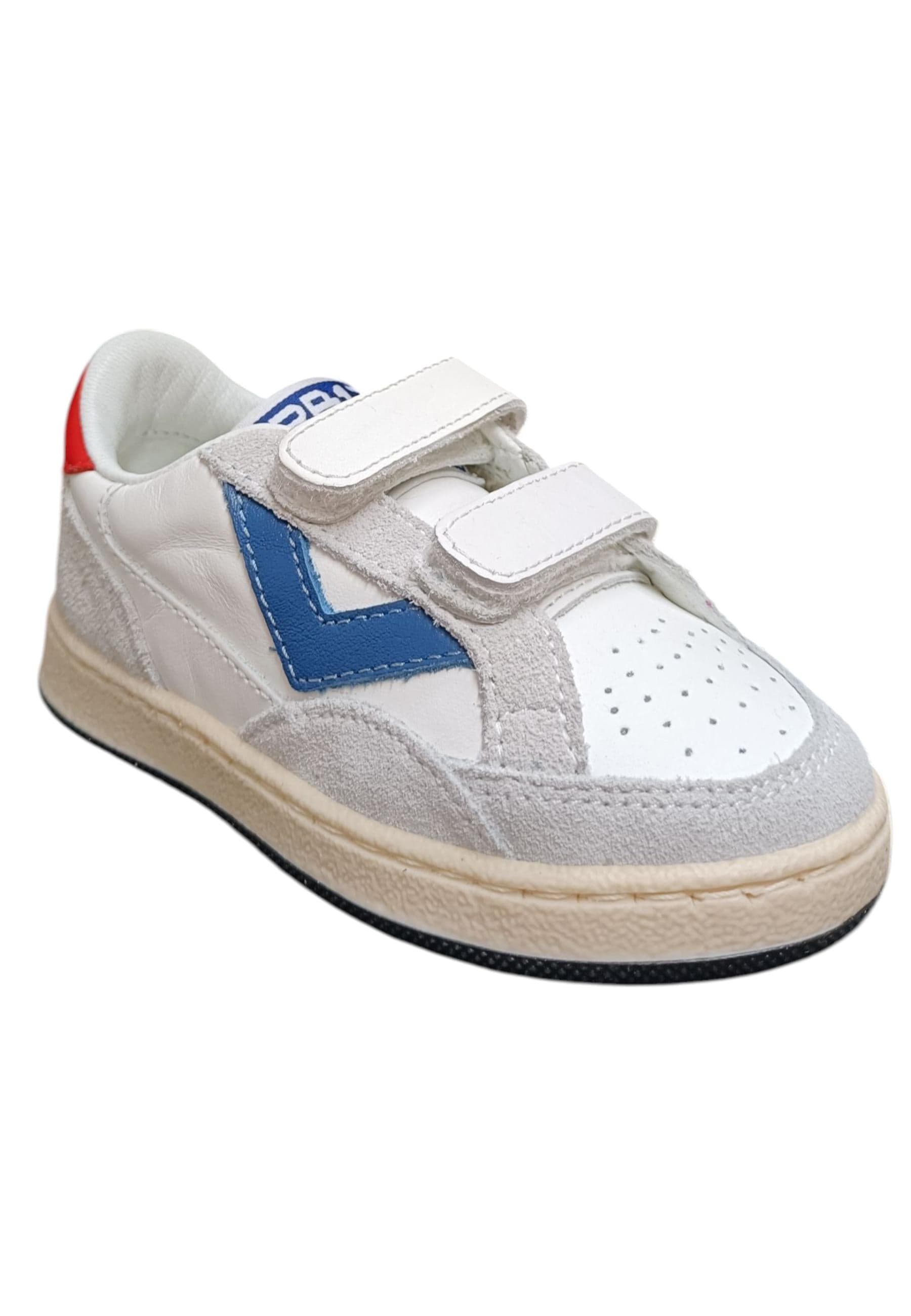 Scarpe sneakers Bambine e ragazze 2B12 BABYMINI PLAY bianco-grigio-rosso velcro in Ballerine Scarpetteria Gica - Trani, commercioVirtuoso.it