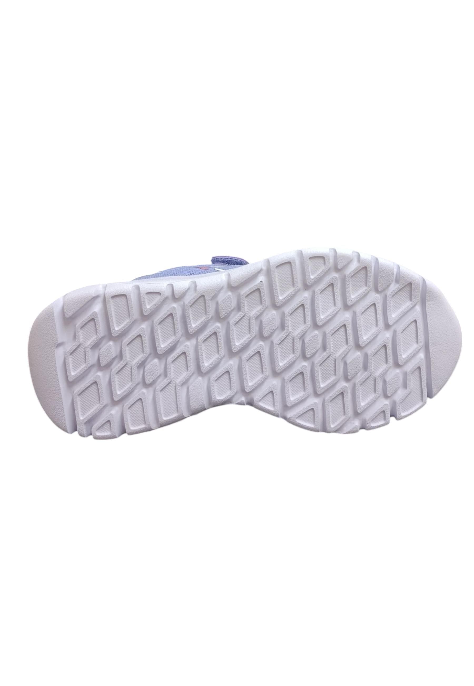 Scarpe sneakers Bambine e ragazze Diadora evo run  celeste-bianco laccio elastico e velcro - 5