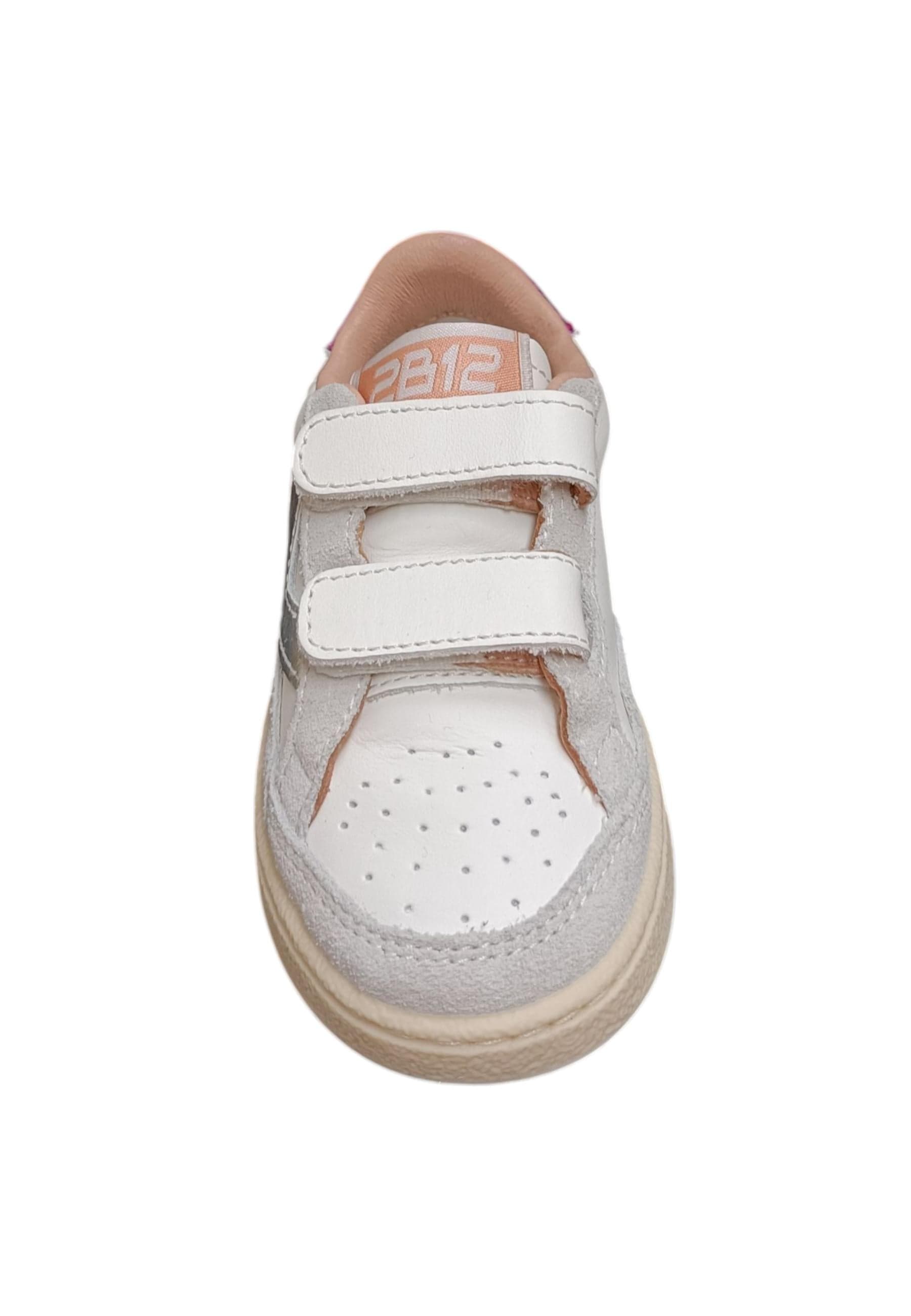 Scarpe sneakers Bambine e ragazze 2B12 BABYMINI PLAY bianco-grigio-fuxja velcro in Ballerine Scarpetteria Gica - Trani, commercioVirtuoso.it