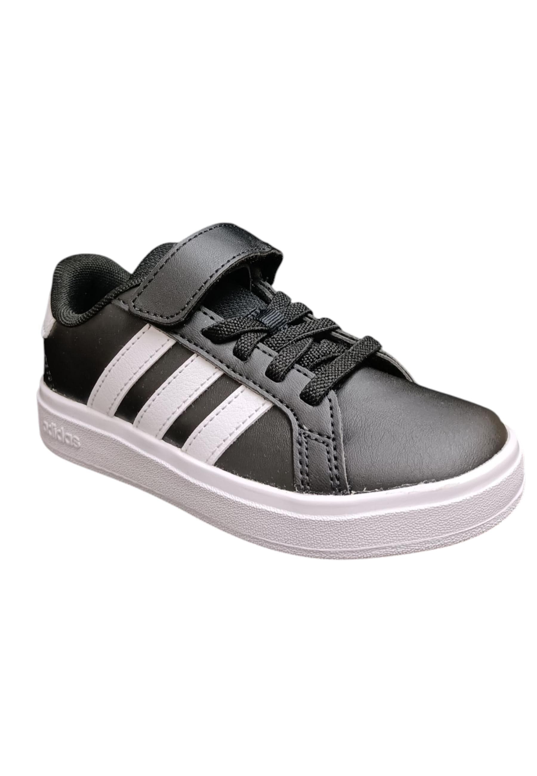 sarpe sneakers Bambini e ragazzi adidas GRAND COURT  nero-bianco laccio elastico e velcro in Sneaker casual Scarpetteria Gica - Trani, commercioVirtuoso.it