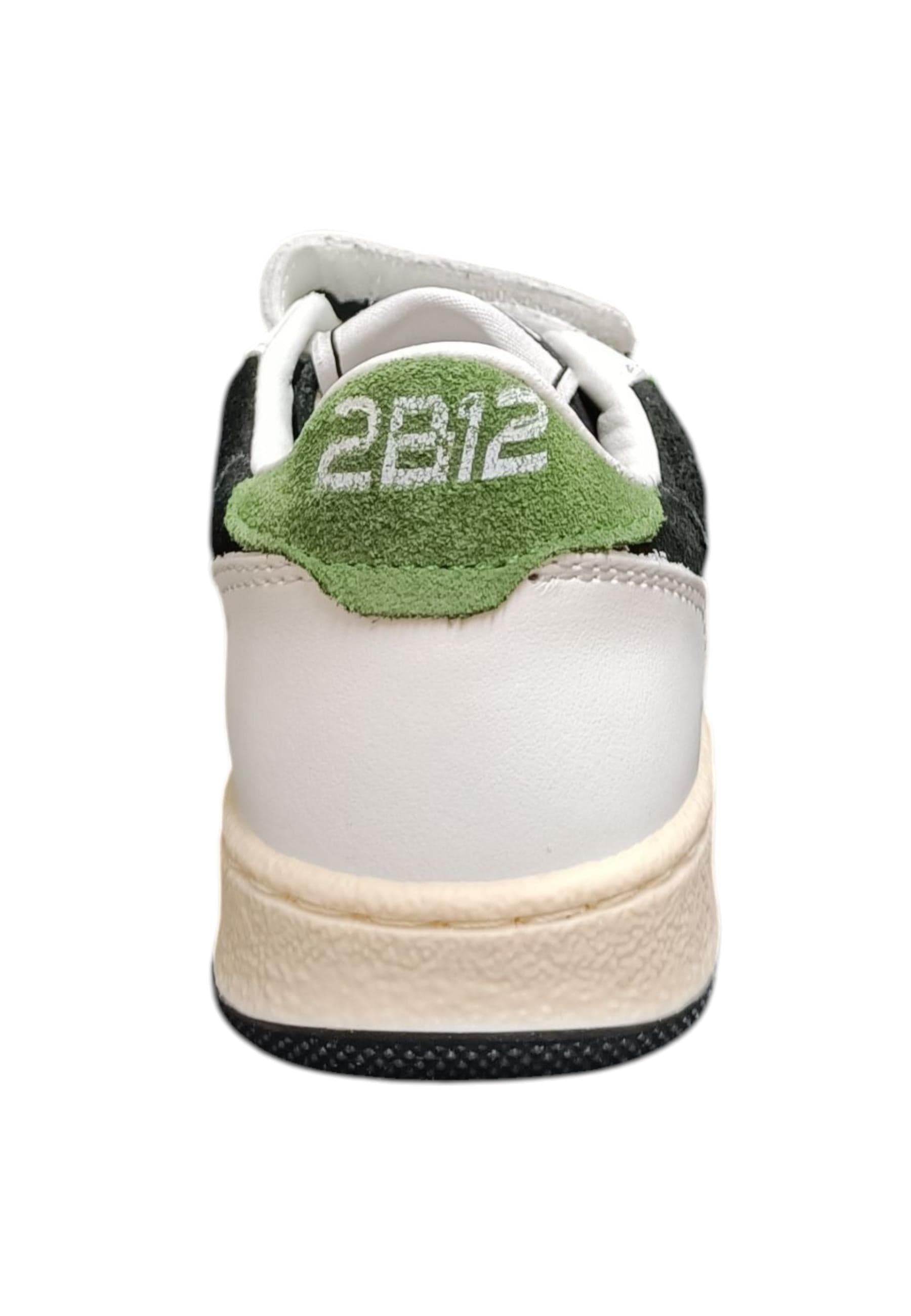 Scarpe sneakers Bambine e ragazze 2B12 BABYMINI PLAY bianco-nero-verdone velcro in Ballerine Scarpetteria Gica - Trani, commercioVirtuoso.it