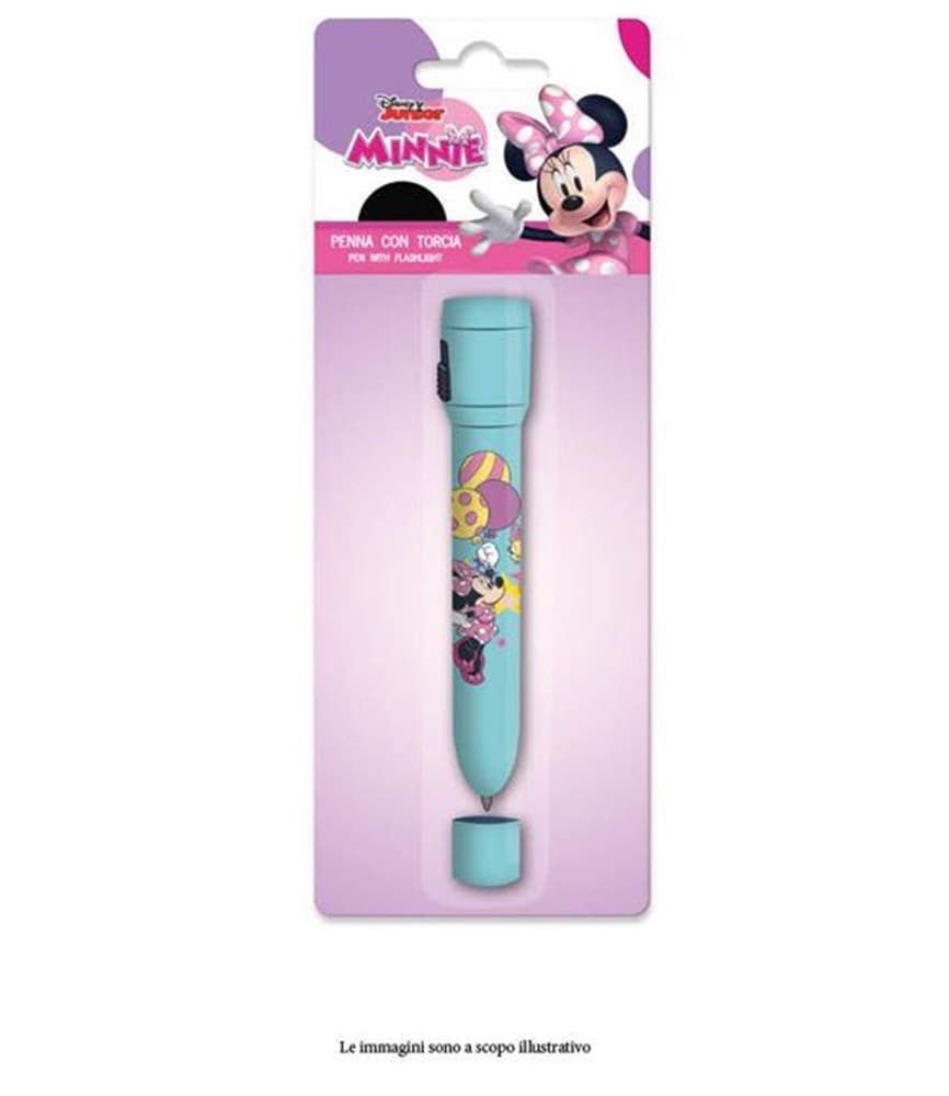 PENNA CON TORCIA GRAFICA MINNIE ACCESSORI PER SCUOLA REGALO FESTE BAMBINE 953117 - 2