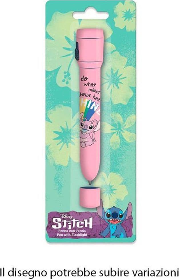PENNA CON TORCIA GRAFICA STITCH ANGEL ACCESSORI PER SCUOLA REGALO FESTE BAMBINE 953155 - 2