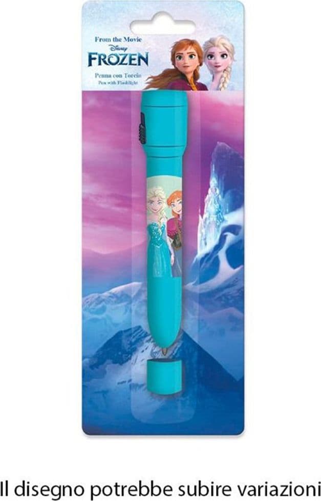 PENNA CON TORCIA GRAFICA FROZEN ACCESSORI PER SCUOLA REGALO FESTE BAMBINE 954909 - 2