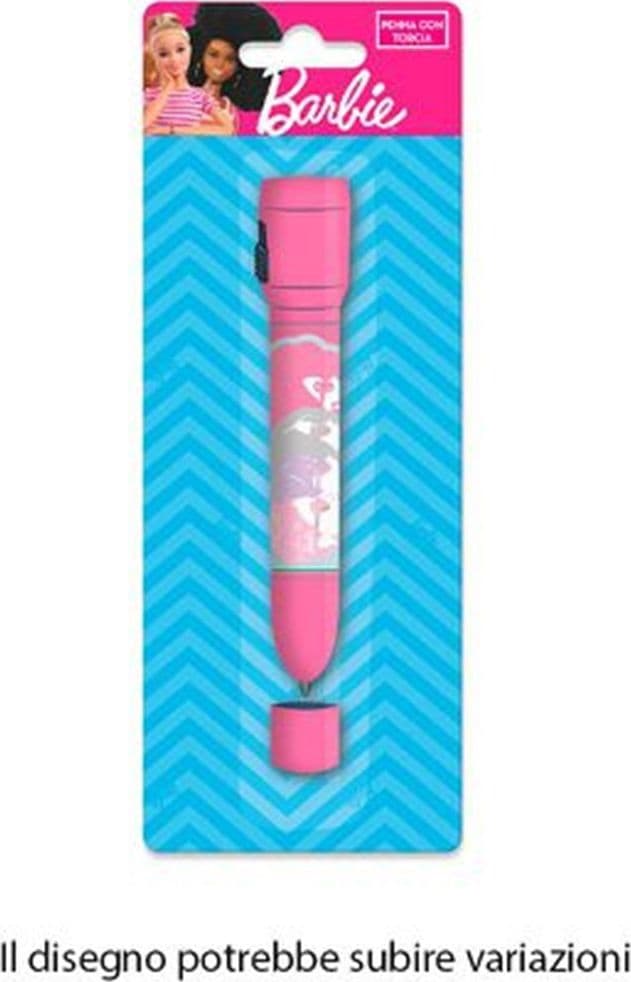 PENNA CON TORCIA GRAFICA BARBIE ACCESSORI PER SCUOLA REGALO FESTE BAMBINE 954923 - 2