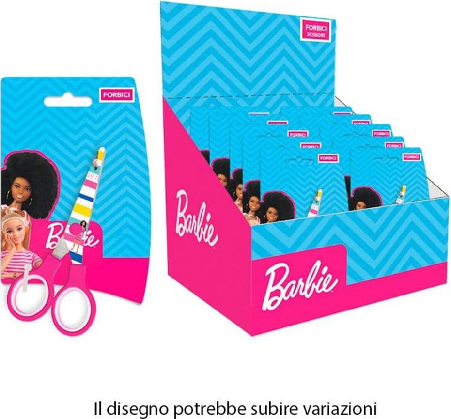 SET 24PZ FORBICI SCUOLA DECORO BARBIE PER SCUOLA TEMPO LIBERO CANCELLERIA BAMBINE 961488 - 2