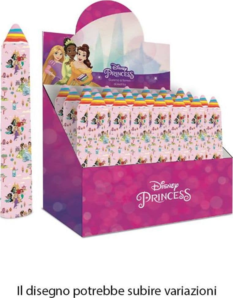 SET 24PZ GOMMA PER CANCELLARE A FORMA DI MATITA GIGANTE PRINCIPESSE REGALO BAMBINE 960986 - 2