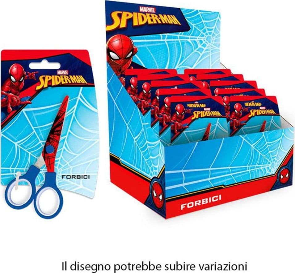 SET 24PZ FORBICI SCUOLA DECORO SPIDERMAN PER SCUOLA TEMPO LIBERO CANCELLERIA BAMBINI 961532 - 2
