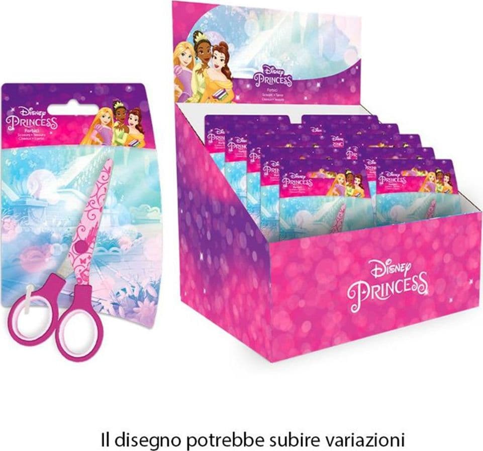 SET 24PZ FORBICI SCUOLA DECORO PRINCIPESSE SCUOLA TEMPO LIBERO CANCELLERIA BAMBINE 961525 - 2