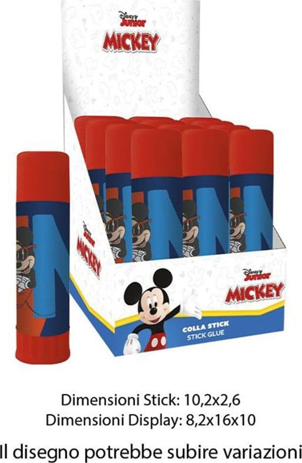 SET 12 PZ COLLA STICK DA 25GR GRAFICA TOPOLINO PER SCUOLA REGALI FESTE BAMBINI 964526 - 2