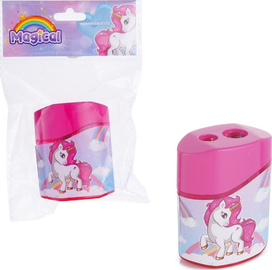 TEMPERAMATITE OVALE A 2 FORI CON SERBATOIO UNICORNO CANCELLERIA SCUOLA BAMBINE 737861 - 2