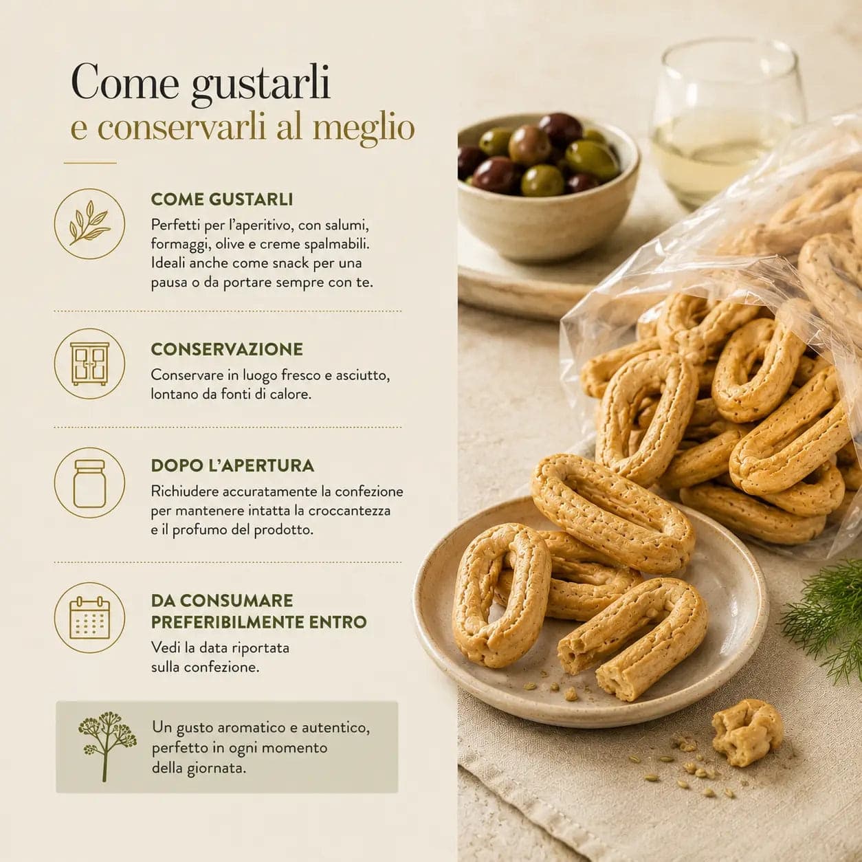 Taralli al Finocchio Pugliesi da 400 g. - 5