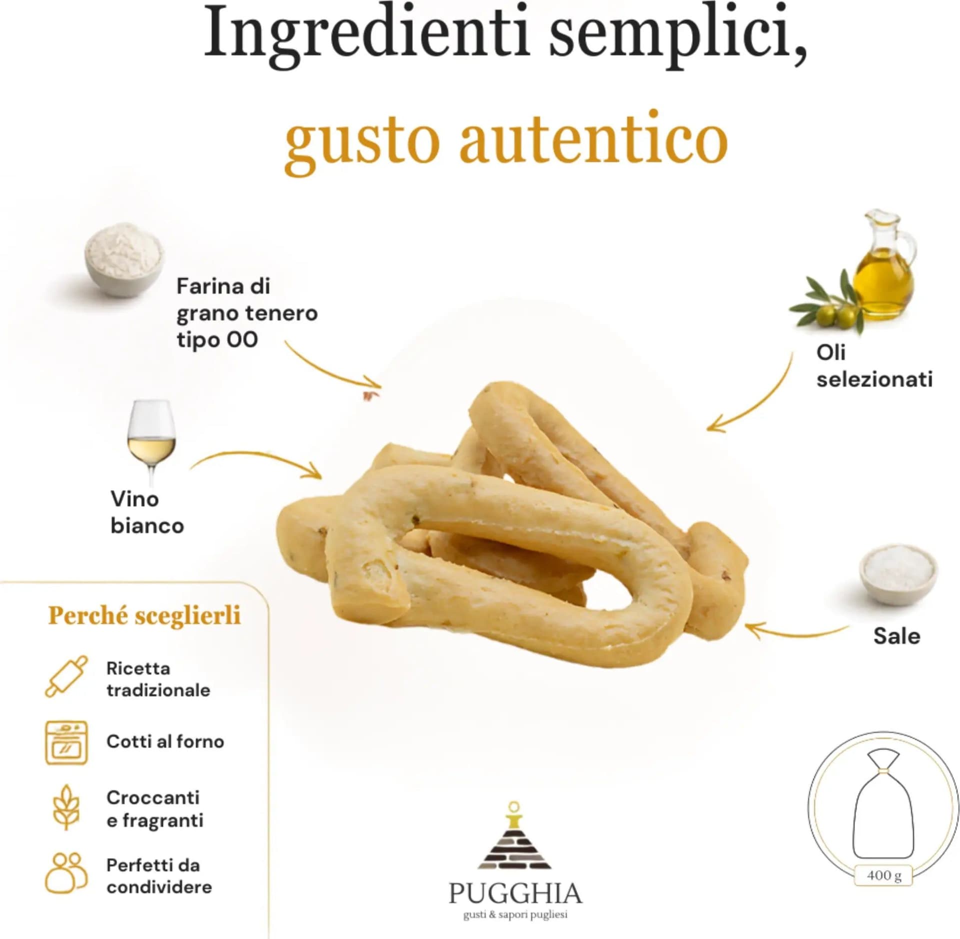 Taralli Caserecci Pugliesi da 400 g. - 5