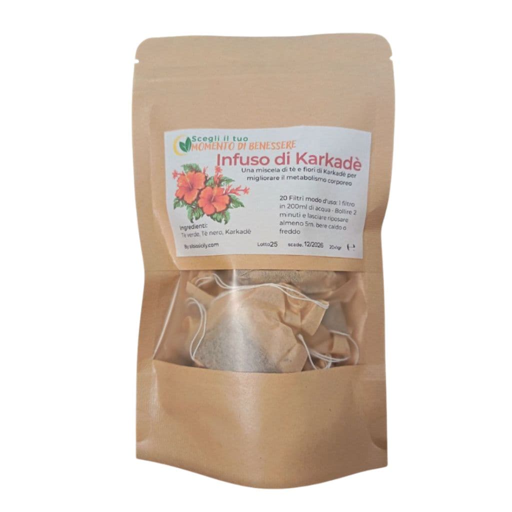 Tè verde con karkadè te nero e bancha camelia sinensis con karkadè dona energia anti stress meno teina 50g - 6