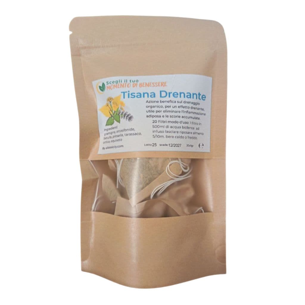 Tisana Drenante, Betulla, Equiseto, Ortosiphonide, tarassaco, gramigna, Pilosella, Ortica infuso effetto diuretico 50g e 100g - 5