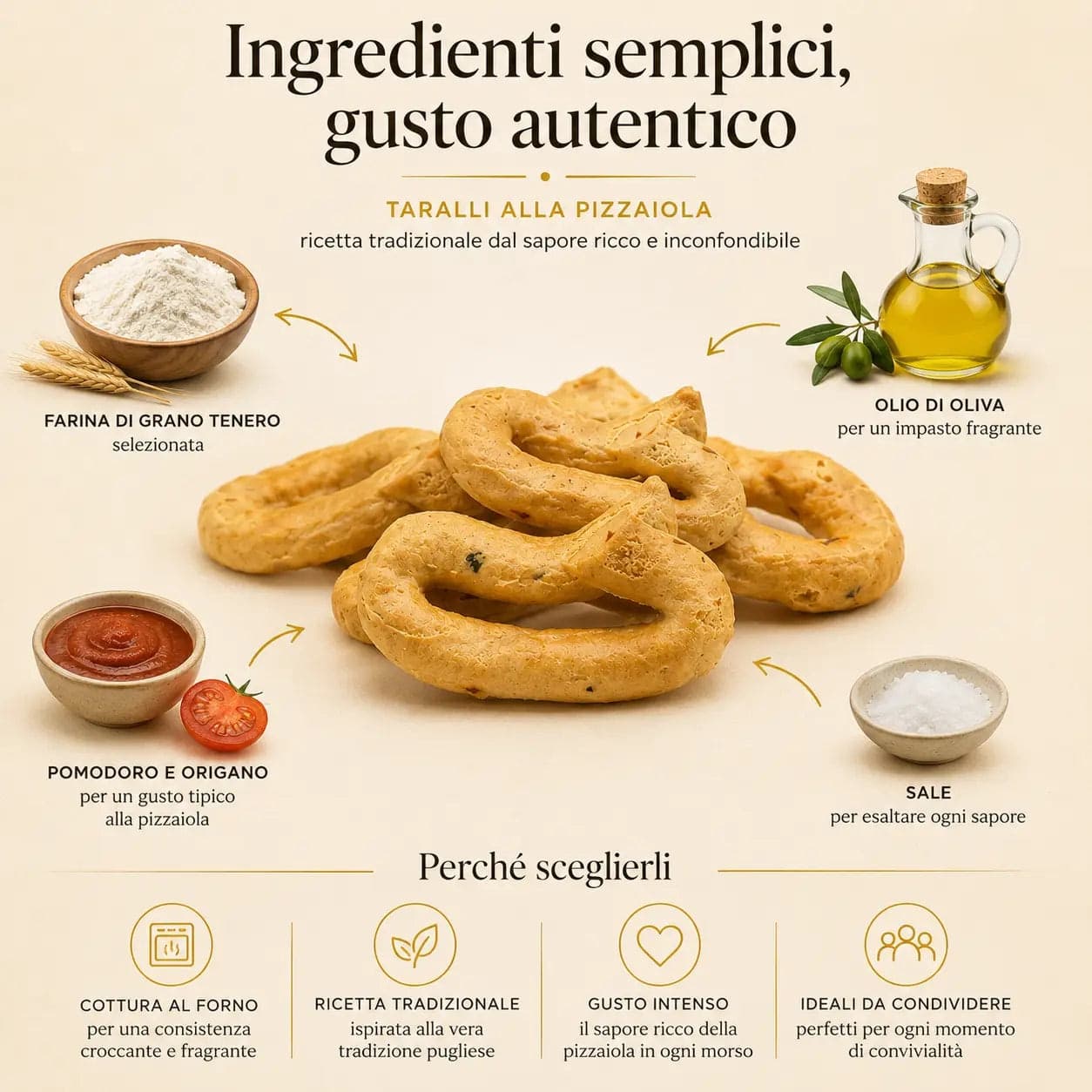 Taralli alla Pizzaiola Pugliesi da 400g. - 3