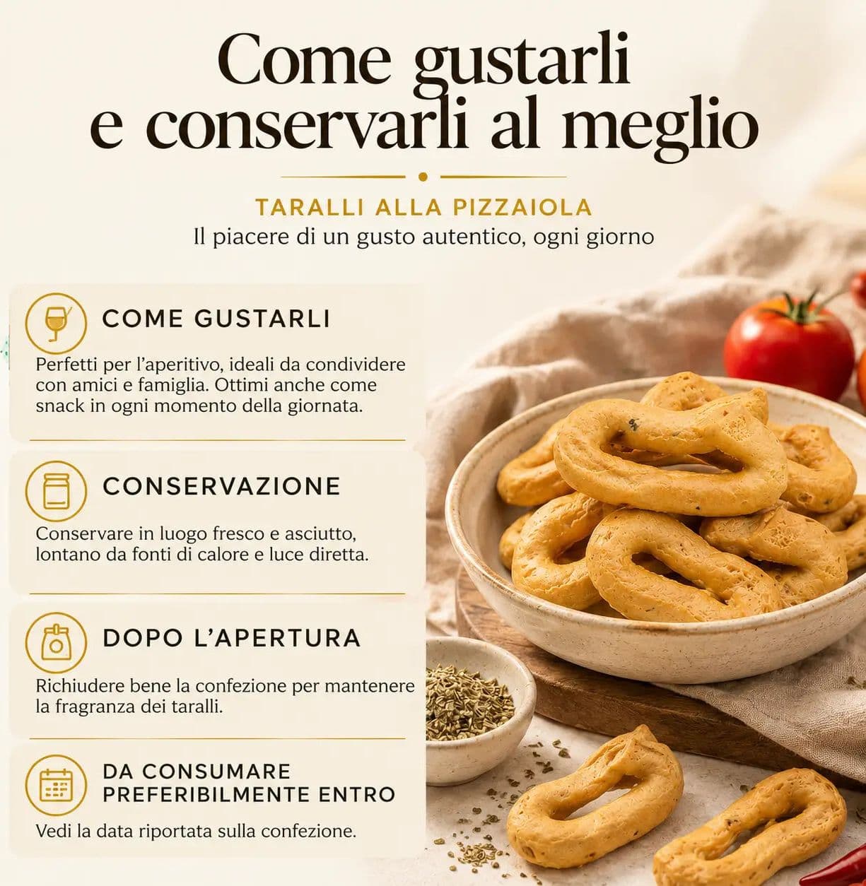 Taralli alla Pizzaiola Pugliesi da 400g. - 5