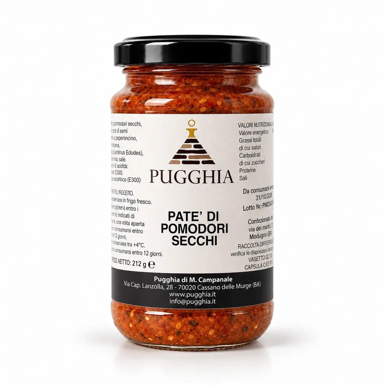 Paté di Pomodori Secchi da 212g.