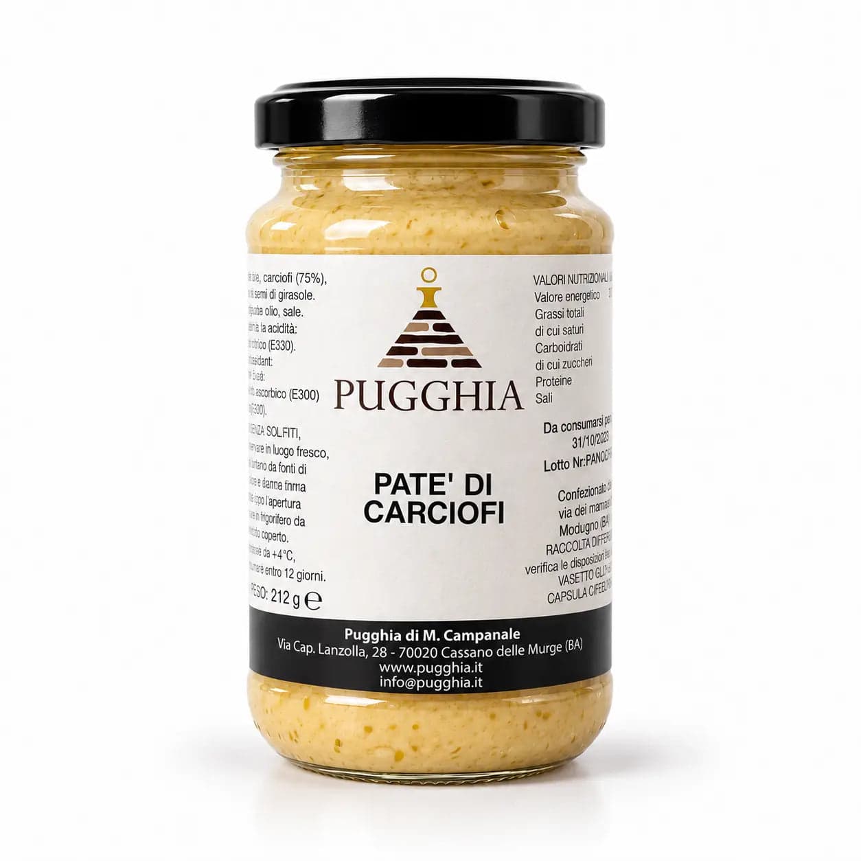 Patè di Carciofi Pugliesi 212g.