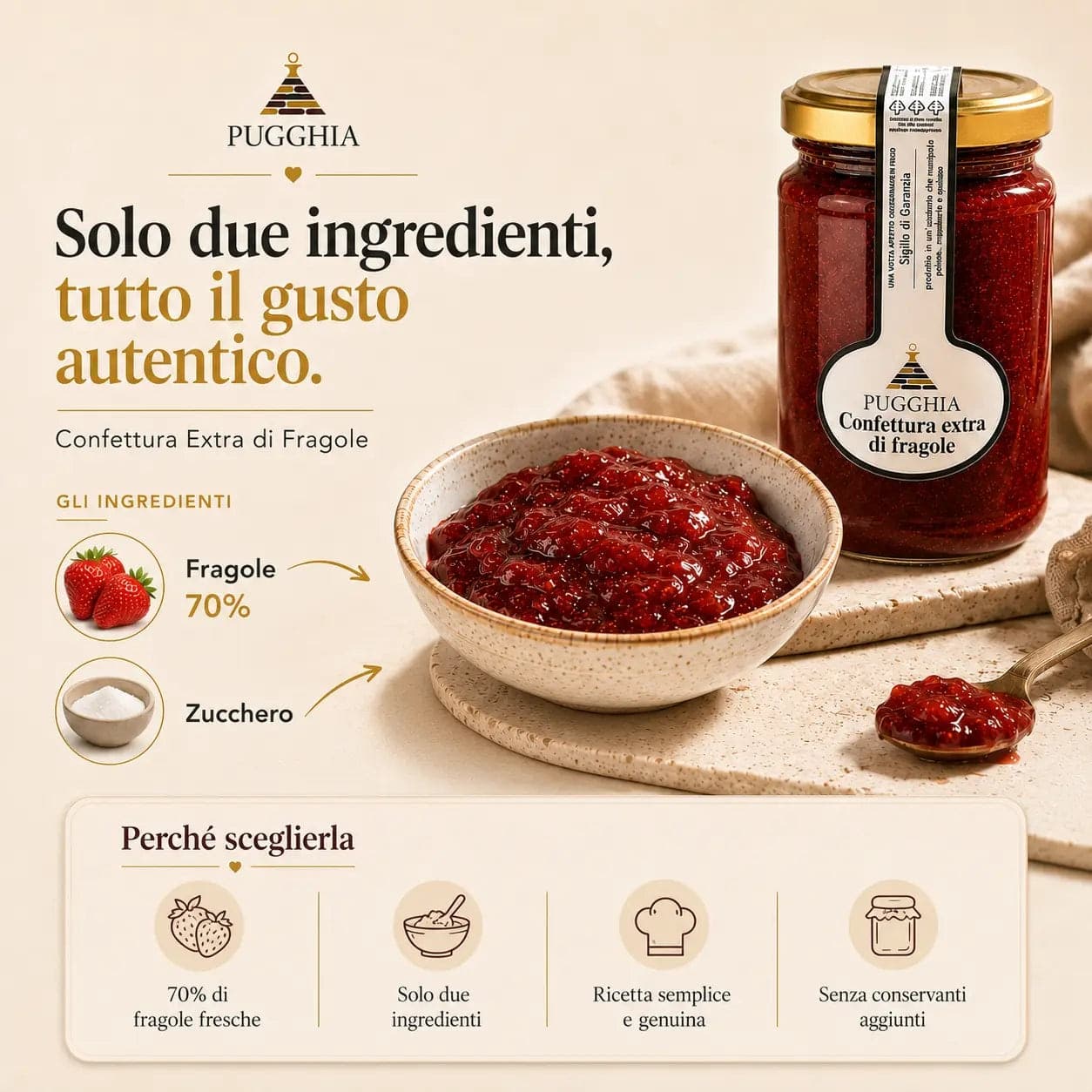 Confettura extra di Fragole 320 gr. - 3
