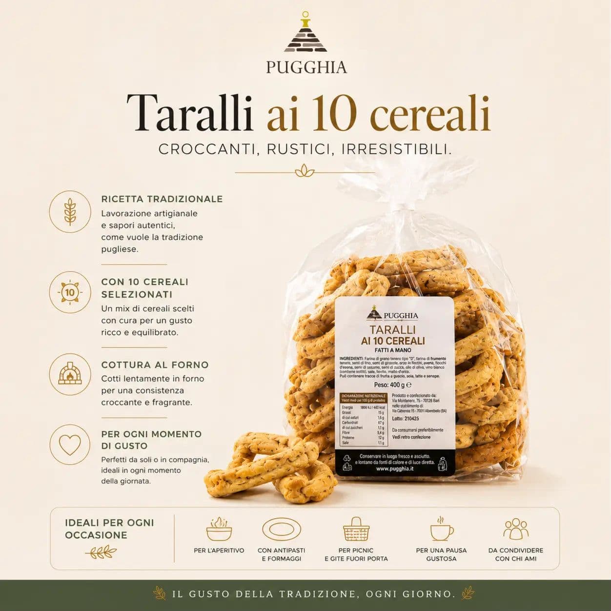 Taralli ai 10 Cereali Pugliesi da 400 g. - 4