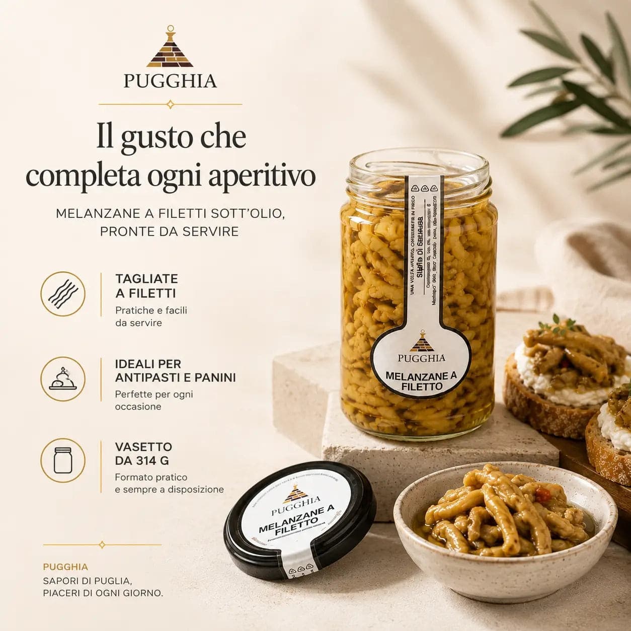 Melanzane sott'olio pugliesi 314 g. - 3