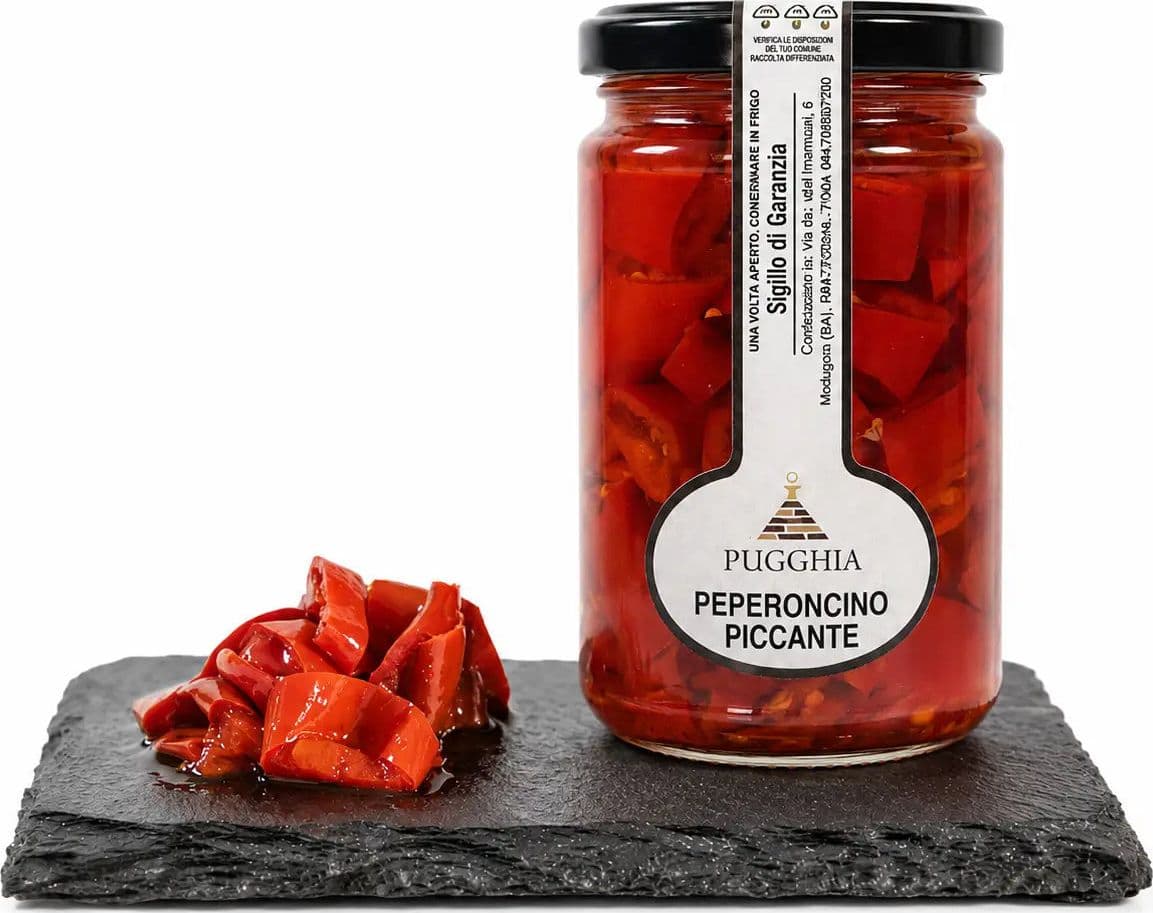 Peperoncino piccante pugliese sottolio 314 g.